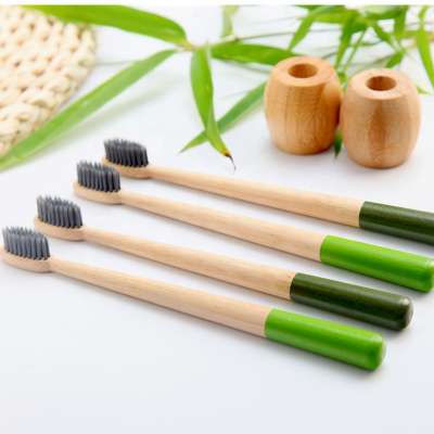 Eco Friendly Natural Bamboo Toothbrush Travel Case Soft Head Teeth Brush 4pc